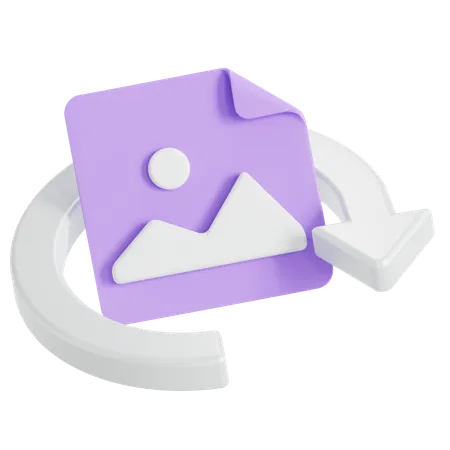 Rotate image  3D Icon