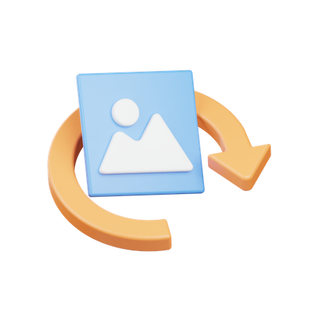 Rotate Image  3D Icon