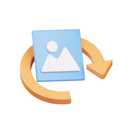 Rotate Image  3D Icon