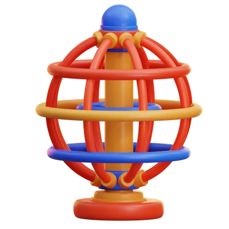 Rotating Toy Sphere  3D Icon