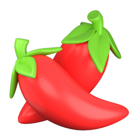 Rote Chilischote  3D Icon