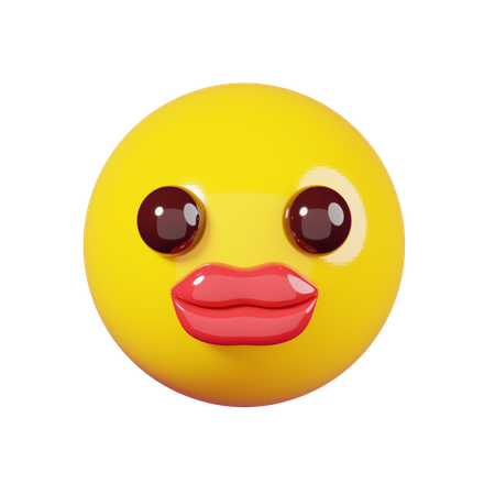 Rote Lippen-Emoji  3D Emoji