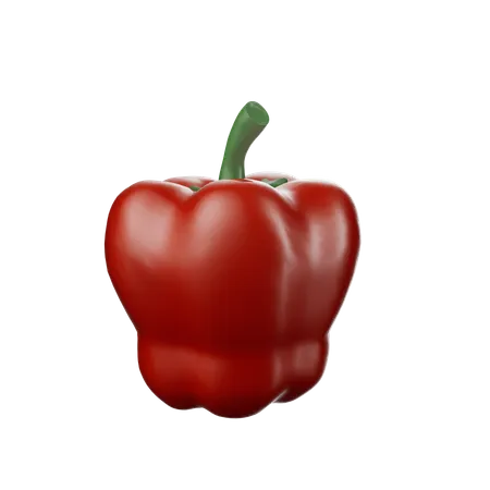 Rote Paprika  3D Icon