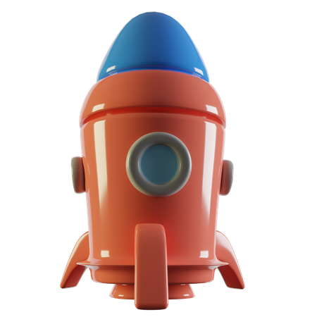 Rote Rakete  3D Icon