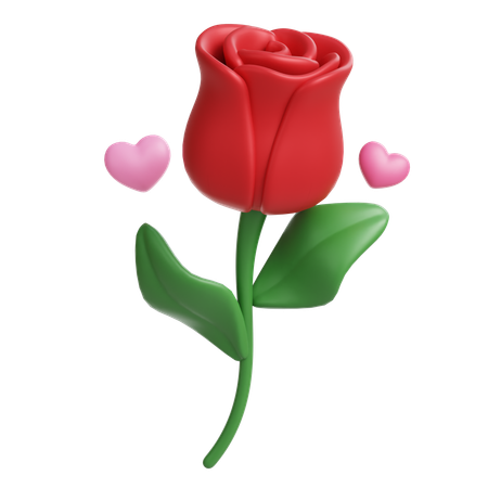 Rote Rose  3D Icon