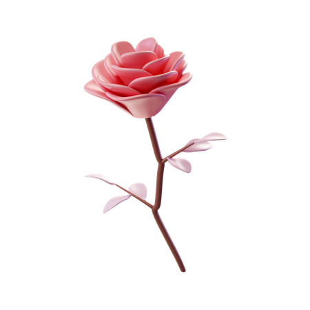 Rote Rose  3D Illustration