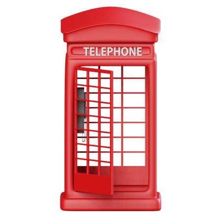 Rote Telefonzelle  3D Icon