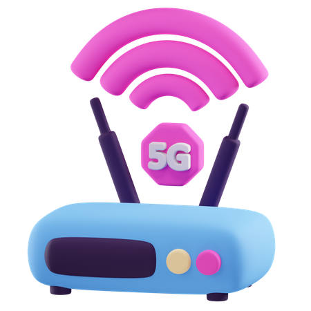 Roteador 5g  3D Icon