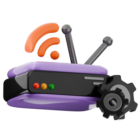 Roteador Wi-Fi  3D Icon