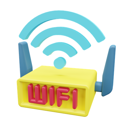 Roteador Wi-Fi  3D Icon