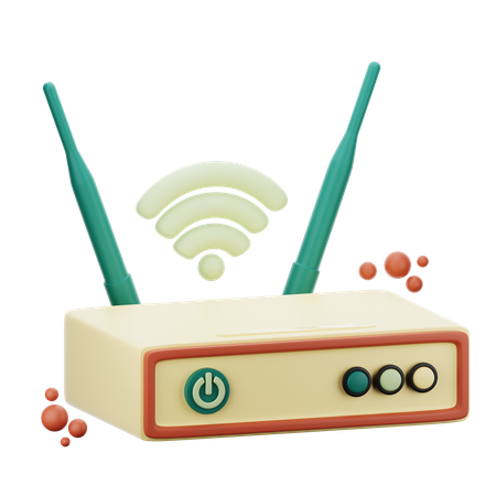 Roteador Wi-Fi  3D Icon