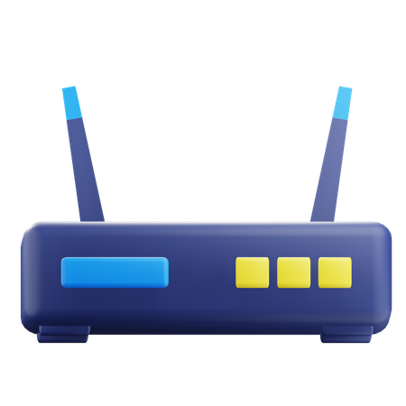 Roteador Wi-Fi  3D Icon