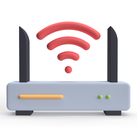 Roteador Wi-Fi  3D Icon