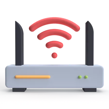 Roteador Wi-Fi  3D Icon