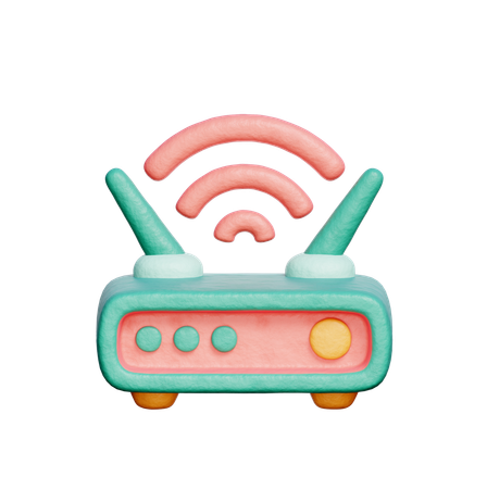 Roteador Wi-Fi  3D Icon