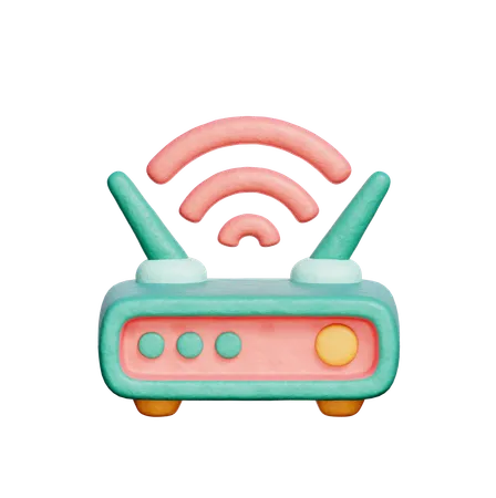 Roteador Wi-Fi  3D Icon