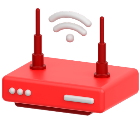 Roteador Wi-Fi  3D Icon