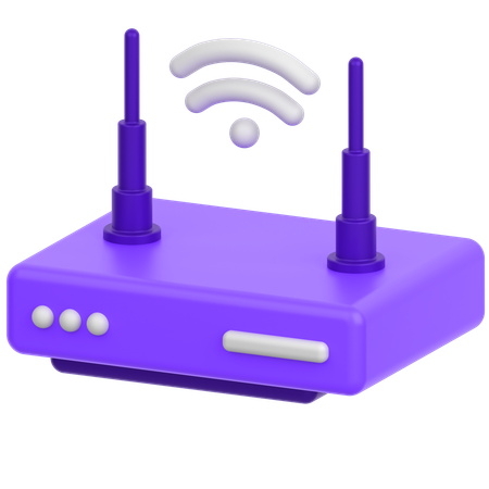 Roteador Wi-Fi  3D Icon