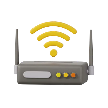 Roteador Wi-Fi  3D Icon