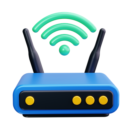 Roteador Wi-Fi  3D Icon