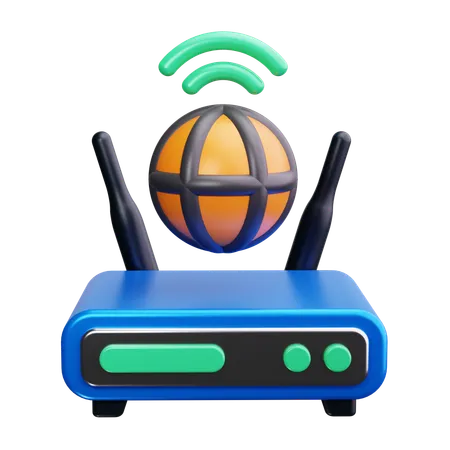 Roteador Wi-Fi  3D Icon