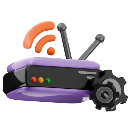 Roteador Wi-Fi  3D Icon