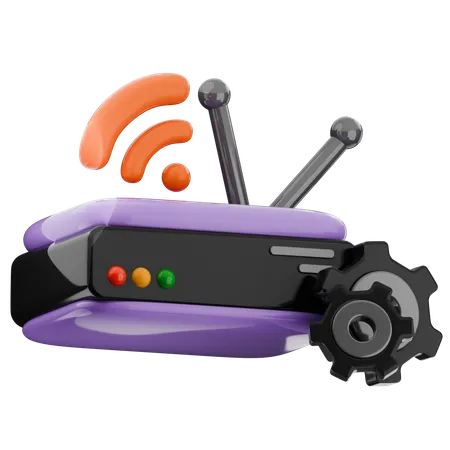 Roteador Wi-Fi  3D Icon