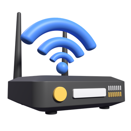 Roteador Wi-Fi  3D Icon