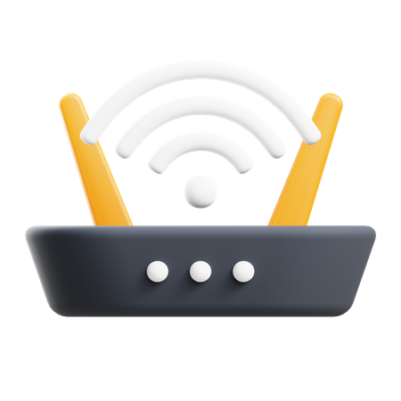 Roteador Wi-Fi  3D Icon