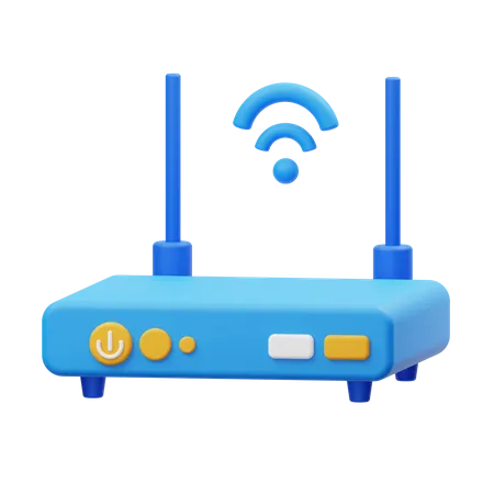 Roteador Wi-Fi  3D Illustration