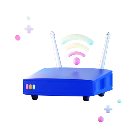 Roteador Wi-Fi  3D Illustration