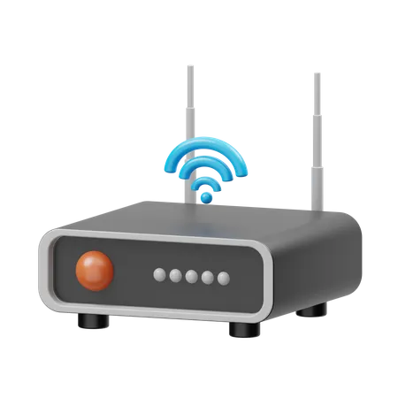 Roteador Wi-Fi  3D Illustration