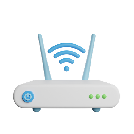 Roteador Wi-Fi  3D Icon