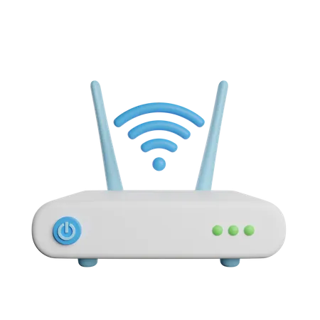 Roteador Wi-Fi  3D Icon