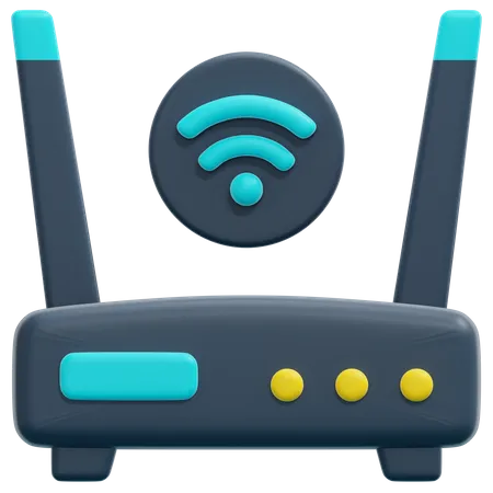 Roteador Wi-Fi  3D Icon