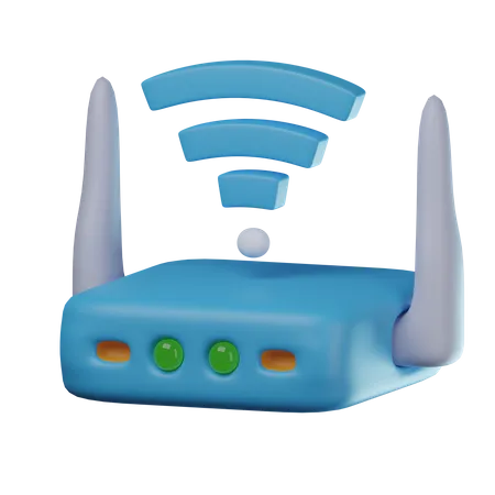 Roteador Wi-Fi  3D Icon