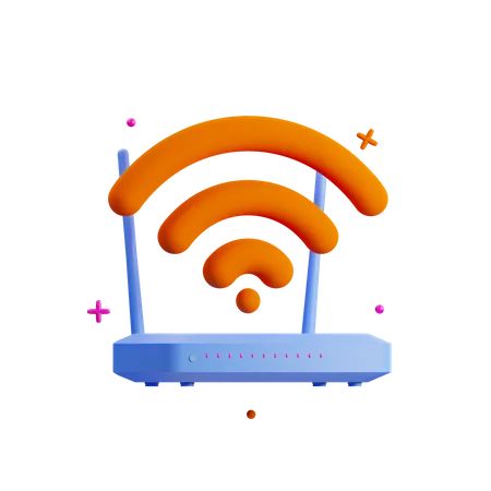 Roteador Wi-Fi  3D Icon