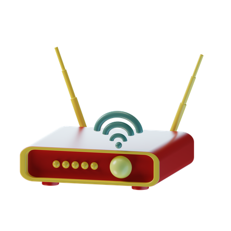 Roteador Wi-Fi  3D Icon