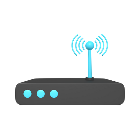 Roteador Wi-Fi  3D Icon