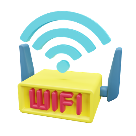 Roteador Wi-Fi  3D Icon