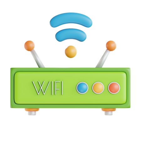 Roteador Wi-Fi  3D Icon