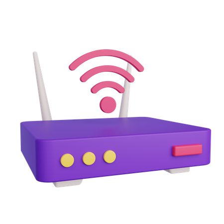 Roteador Wi-Fi  3D Icon