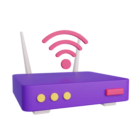 Roteador Wi-Fi  3D Icon