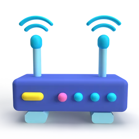 Roteador Wi-Fi  3D Icon