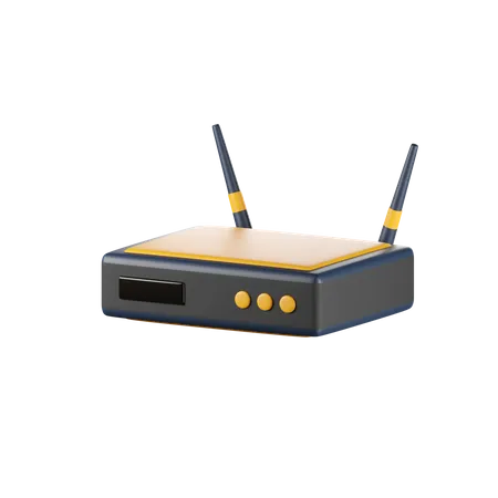 Roteador Wi-Fi  3D Icon