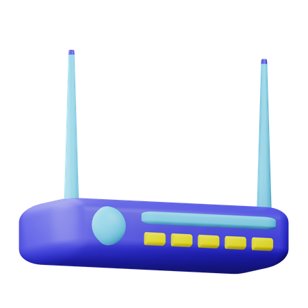 Roteador Wi-Fi  3D Icon