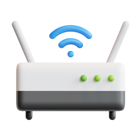 Roteador Wi-Fi  3D Icon