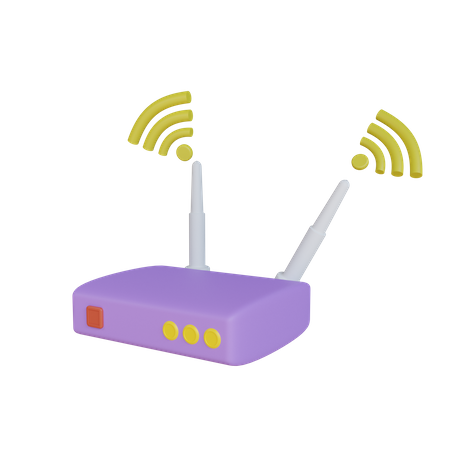 Roteador Wi-Fi  3D Icon