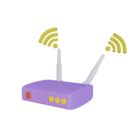 Roteador Wi-Fi  3D Icon