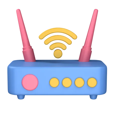 Roteador Wi-Fi  3D Icon